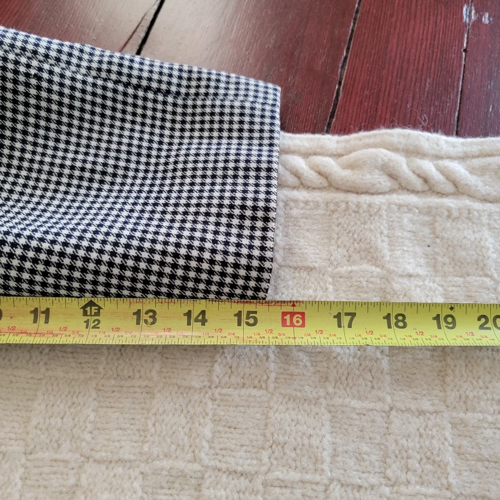 VINTAGE Micro Houndstooth Wool Long Riding Trench Coat Womens S/M Black ivory - Picture 8 of 14